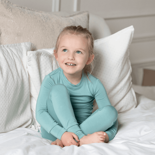 Aquamarine Two-Piece Bamboo Pajamas - Peregrine Kidswear - 2 Piece Pajamas - 12-18M