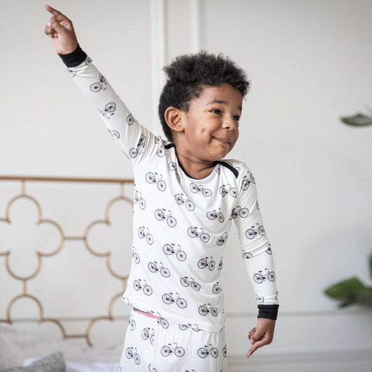 Bikes Bamboo Two-Piece Pajamas - Peregrine Kidswear - 2 Piece Pajamas - 12-18M