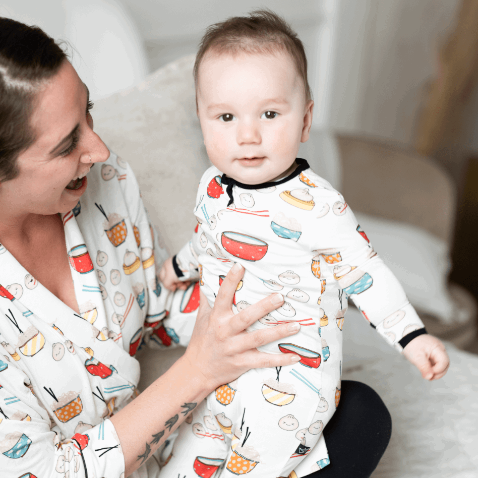 Happy Dumplings Women's Bamboo Robe - Peregrine Kidswear - Mom Robe - S/M