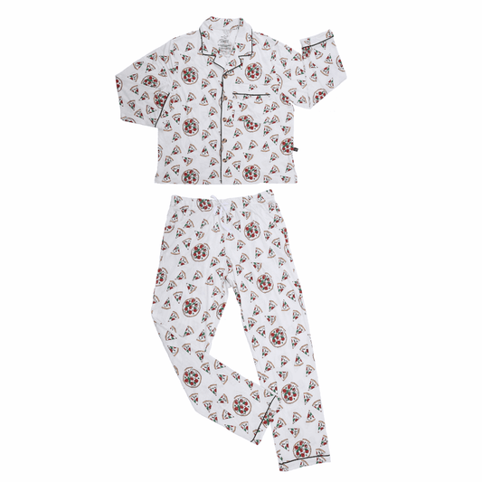 Hipster Pizza Women's Bamboo Pajamas - Peregrine Kidswear - Small