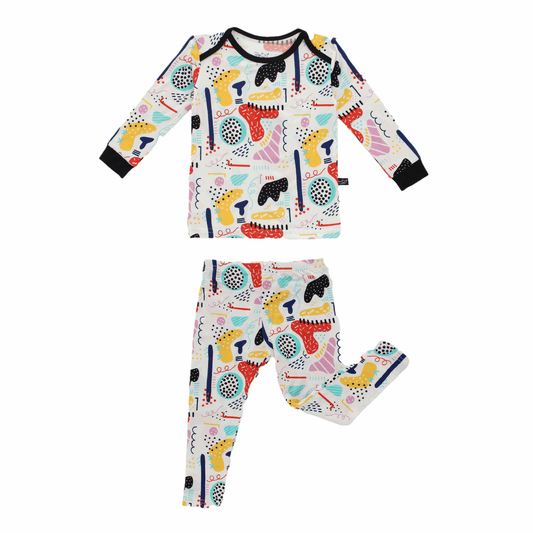 Modern Art Bamboo Two-Piece Pajamas - Peregrine Kidswear - 2 Piece Pajamas - 12-18M