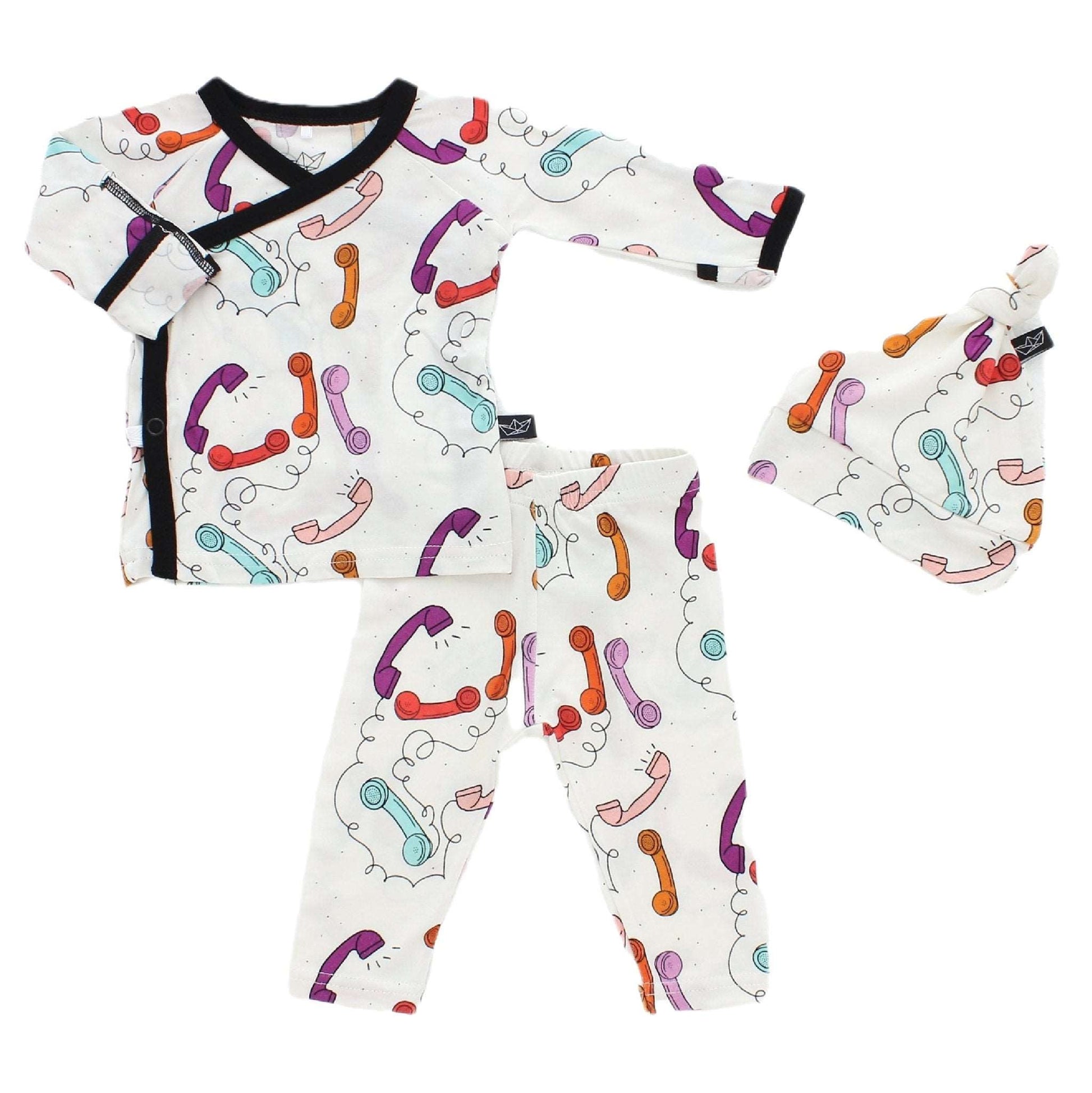 Retro Phones Bamboo Take Me Home Set - Peregrine Kidswear - Take Me Home Set -