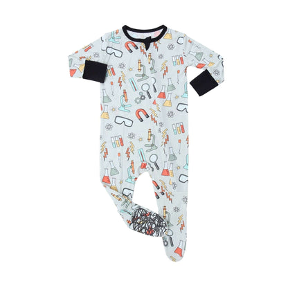 Science Lab Bamboo Footed Sleeper - Peregrine Kidswear - Footed Sleepers - 0-3M