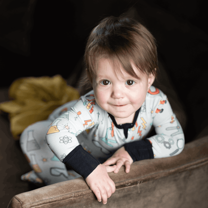 Science Lab Bamboo Footed Sleeper - Peregrine Kidswear - Footed Sleepers - 0-3M