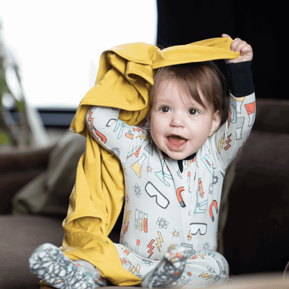 Science Lab Bamboo Footed Sleeper - Peregrine Kidswear - Footed Sleepers - 0-3M