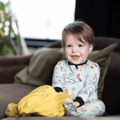 Science Lab Bamboo Footed Sleeper - Peregrine Kidswear - Footed Sleepers - 0-3M