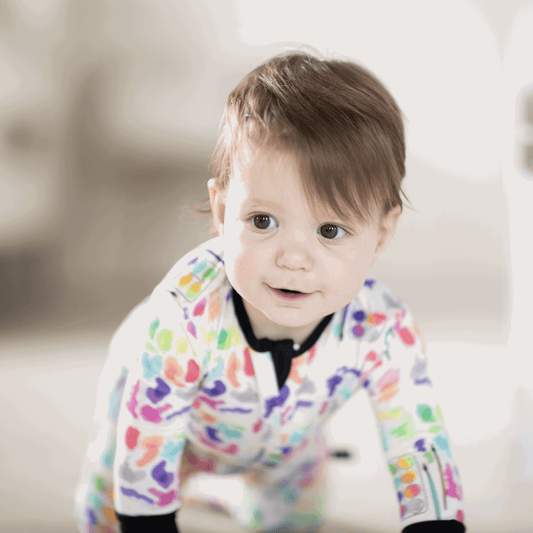 Watercolors Bamboo Footed Sleeper - Peregrine Kidswear - Footed Sleepers - 0-3M