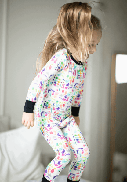 Watercolors Two-Piece Bamboo Pajamas - Peregrine Kidswear - 2 Piece Pajamas - 12-18M