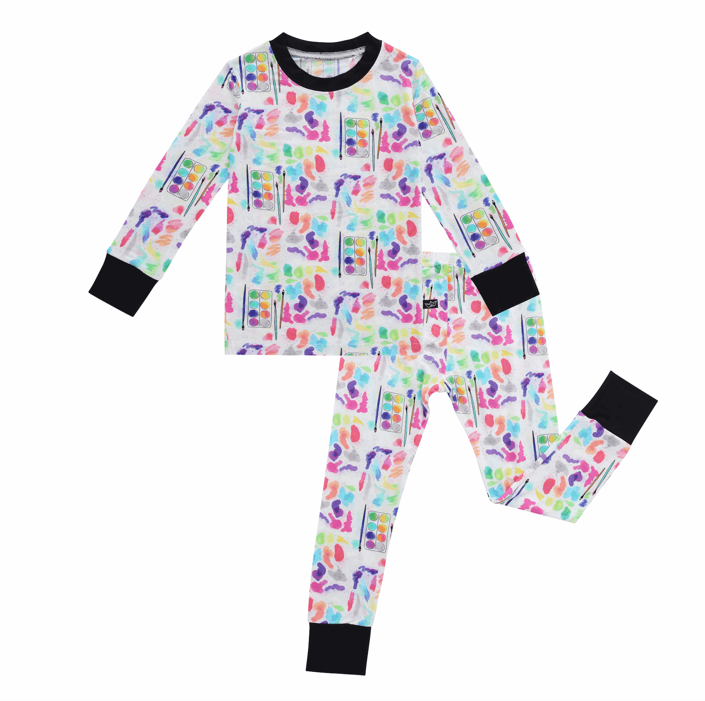 Watercolors Two-Piece Bamboo Pajamas - Peregrine Kidswear - 2 Piece Pajamas - 12-18M