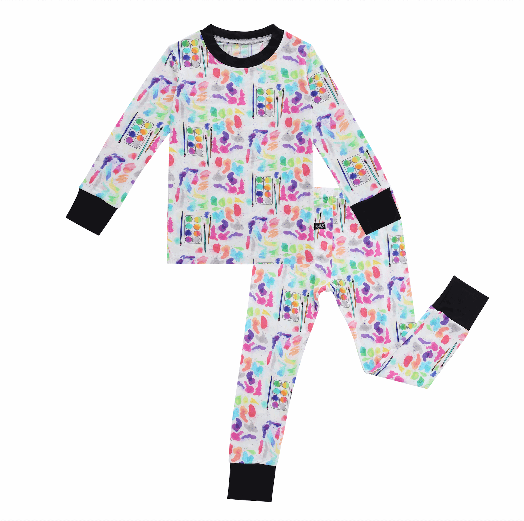 Watercolors Two-Piece Bamboo Pajamas - Peregrine Kidswear - 2 Piece Pajamas - 12-18M