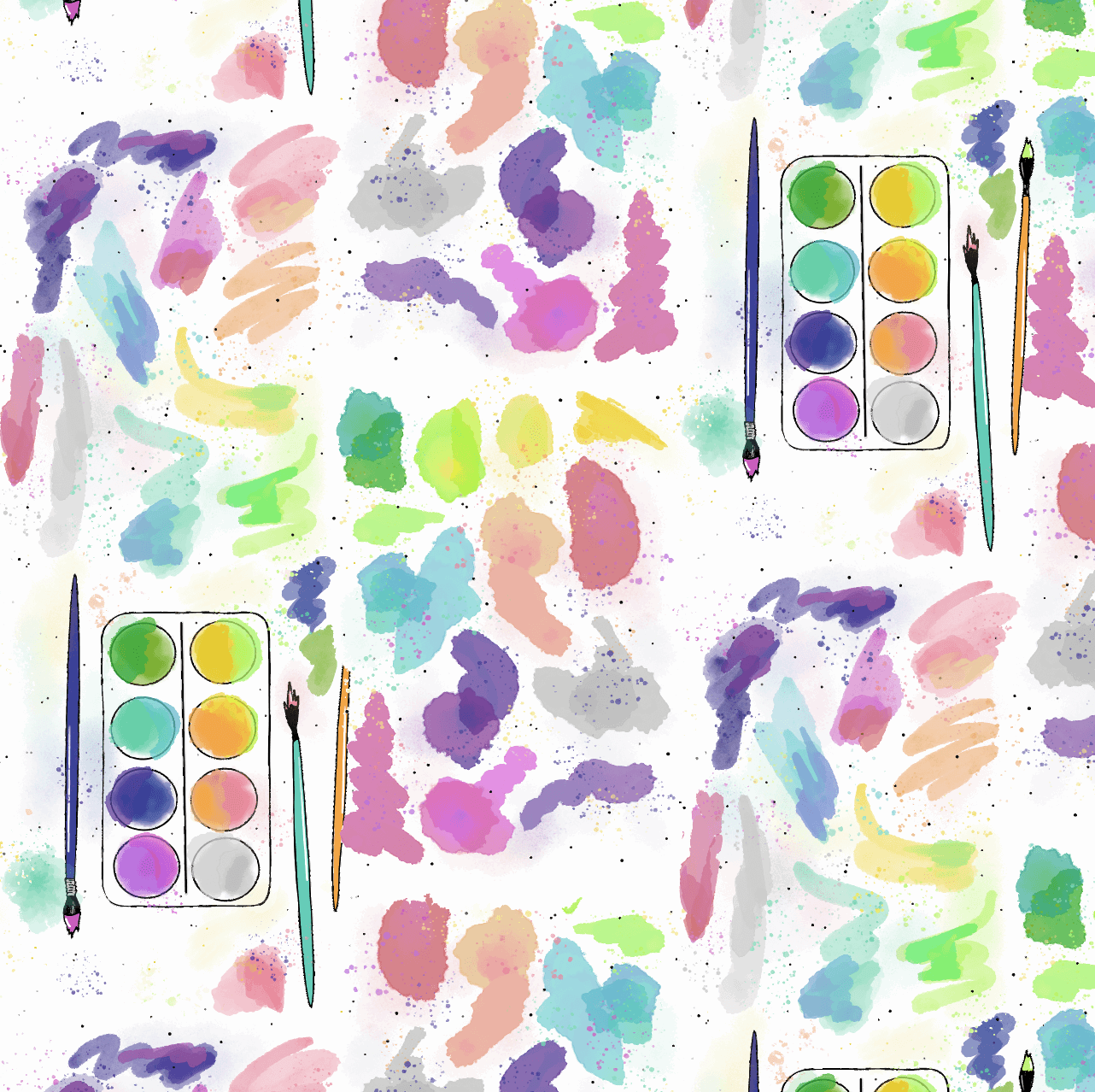 Watercolors Two-Piece Bamboo Pajamas - Peregrine Kidswear - 2 Piece Pajamas - 12-18M