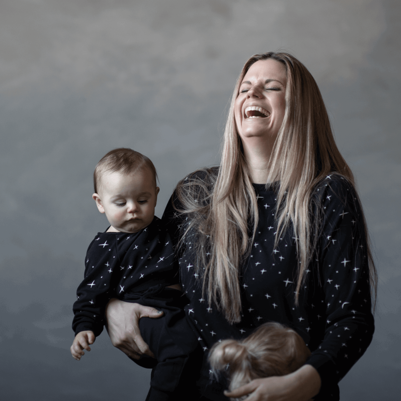 Women's Bamboo Sweatshirt - Black Stars - Peregrine Kidswear - Small